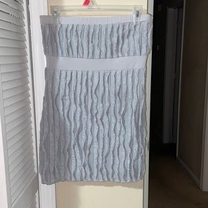 Gray ruffle halter mini dress